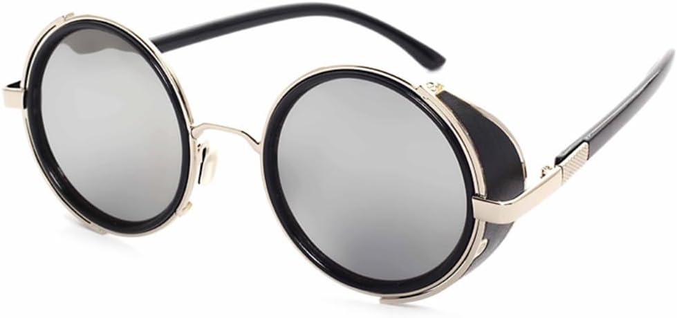 Винтажные женские солнцезащитные очки в стиле стимпанк, ретро, мужские круглые солнцезащитные очки в стиле панк с защитой от УФ-излучения UV400 VVTWSSW, Silver Silver
Винтажные женские солнцезащитные очки в стиле стимпанк, ретро, мужские круглые солнцезащитные очки в стиле панк с защитой от УФ-излучения UV400 VVTWSSW, Silver Silver