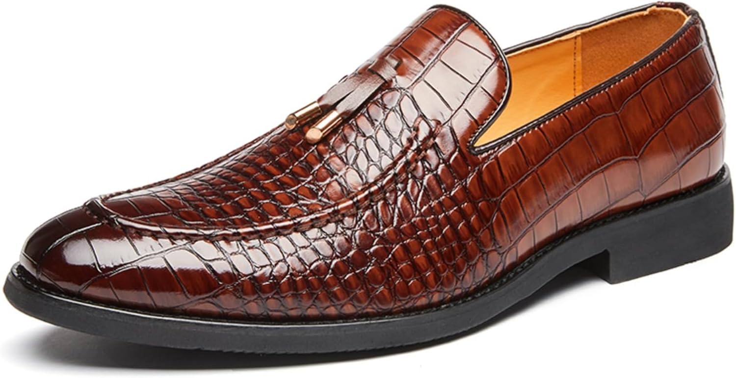 Мужские лоферы из кожи с тиснением под крокодила с кисточками, удобная обувь для торжеств, острая носка, официальная обувь для деловых встреч, свадеб, офиса, прогулок, выпускных, церемоний и вечеринок Yrzhgdl, коричневый
Мужские лоферы из кожи с тиснением под крокодила с кисточками, удобная обувь для торжеств, острая носка, официальная обувь для деловых встреч, свадеб, офиса, прогулок, выпускных, церемоний и вечеринок Yrzhgdl, коричневый
