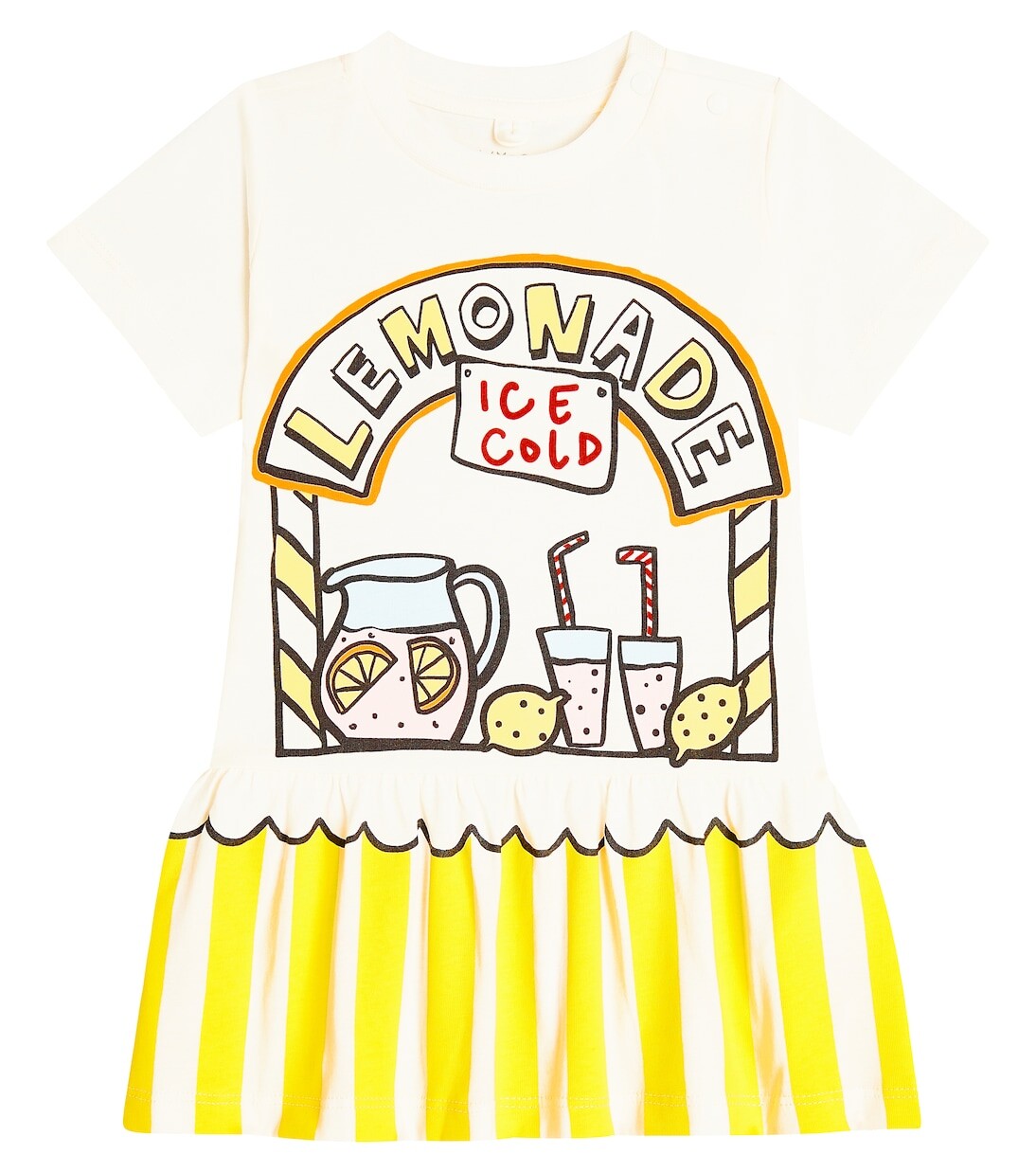 Хлопковое платье в полоску с детским принтом Stella Mccartney, мультиколор
Хлопковое платье в полоску с детским принтом Stella Mccartney, мультиколор