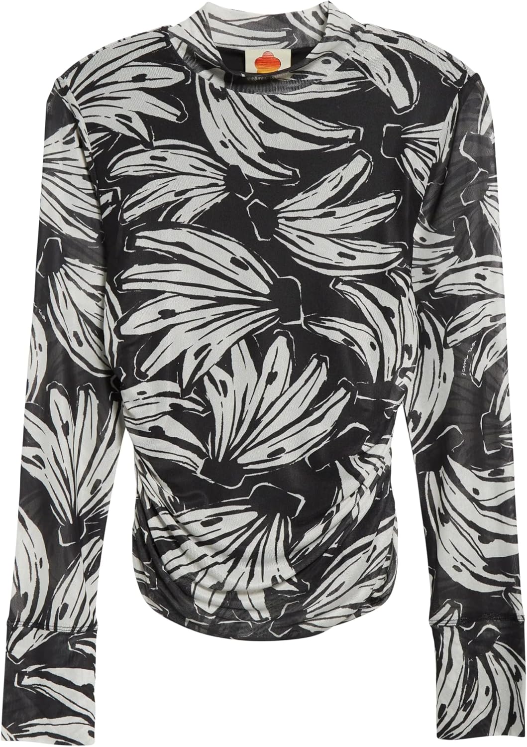 Женская блузка из тюля Farm Rio, цвет Bossa Banana Black
Женская блузка из тюля Farm Rio, цвет Bossa Banana Black