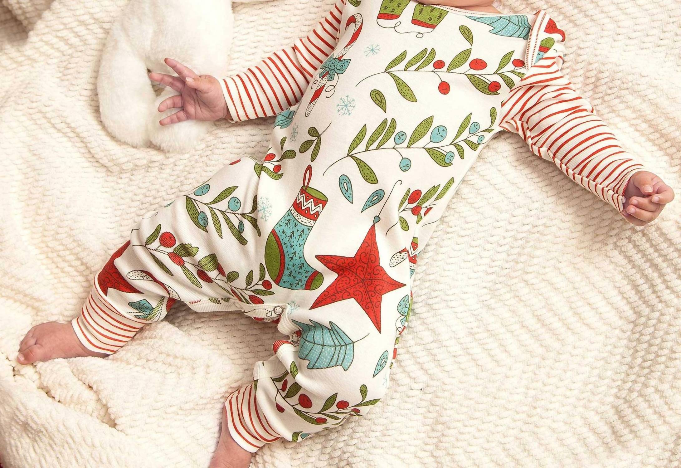 Детский комбинезон унисекс Jolly Holly Christmas с длинными рукавами в красном/зеленом/цвете слоновой кости Tesa Babe
Детский комбинезон унисекс Jolly Holly Christmas с длинными рукавами в красном/зеленом/цвете слоновой кости Tesa Babe