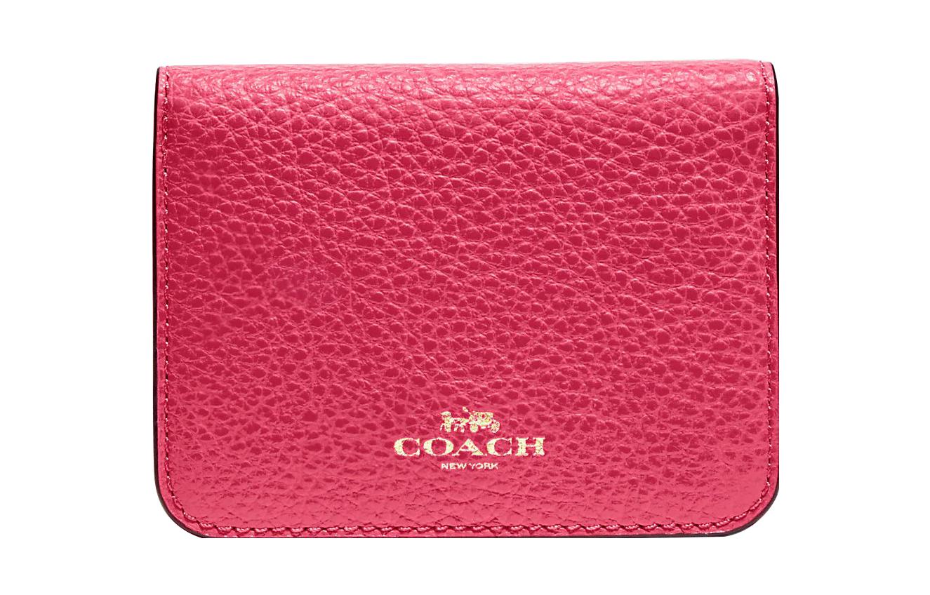 COACH Гладкий галантерейный кошелек из шагреневой кожи малого размера для женщин розовый
COACH Гладкий галантерейный кошелек из шагреневой кожи малого размера для женщин розовый