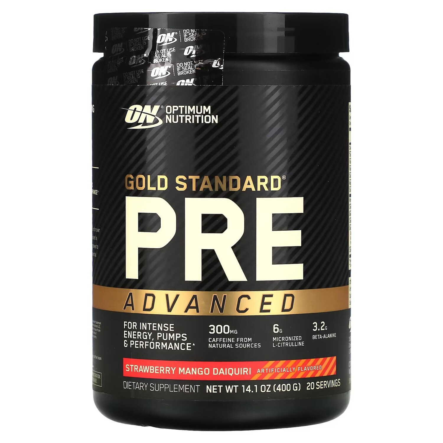 Gold Standard Pre Advanced, дайкири с клубникой и манго, 14,1 унции (400 г) Optimum Nutrition
Gold Standard Pre Advanced, дайкири с клубникой и манго, 14,1 унции (400 г) Optimum Nutrition