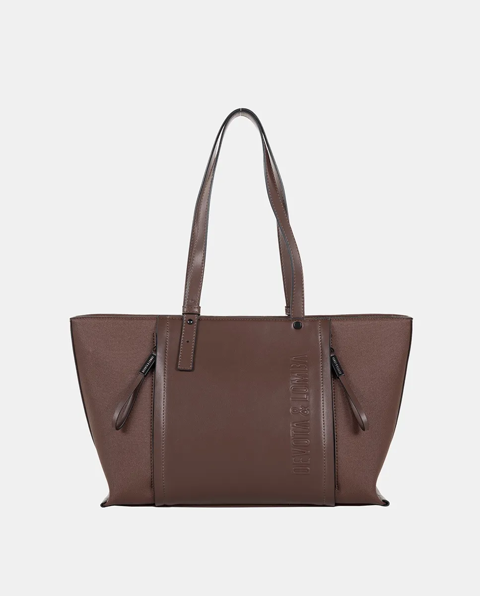 Сумка для покупок с выпуклым логотипом Devota & Lomba, темно-коричневый
Сумка для покупок с выпуклым логотипом Devota & Lomba, темно-коричневый