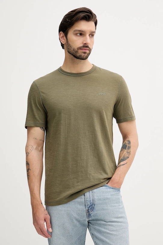 Хлопковая футболка Boss Orange, зеленый
Хлопковая футболка Boss Orange, зеленый