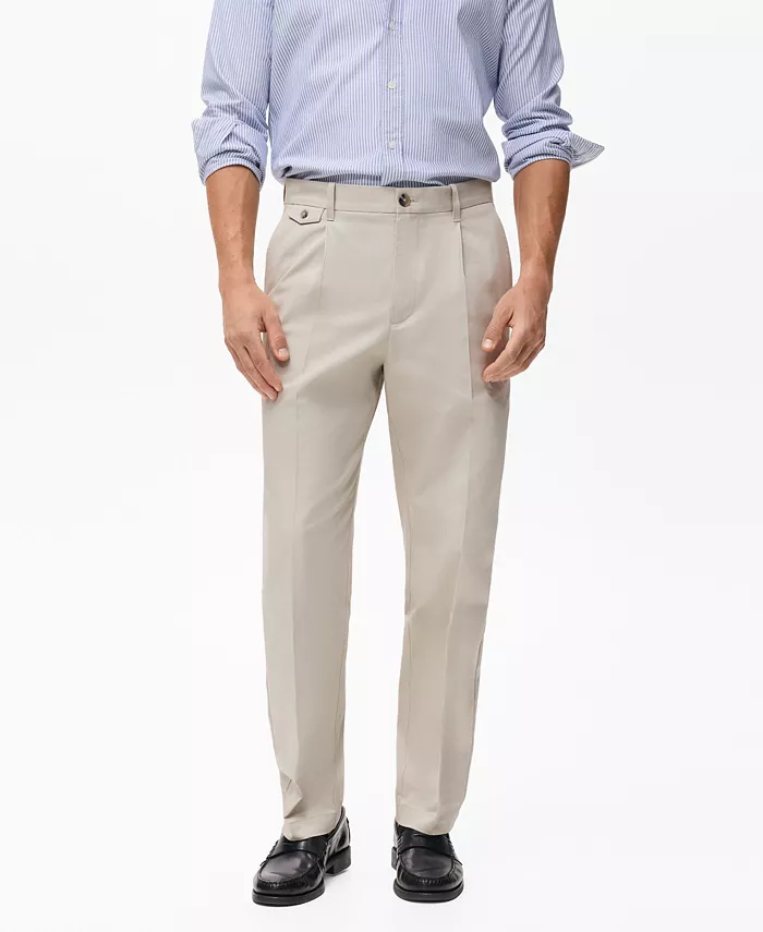 Мужские классические брюки из хлопка со складками Mango, загар/бежевый
Мужские классические брюки из хлопка со складками Mango, загар/бежевый