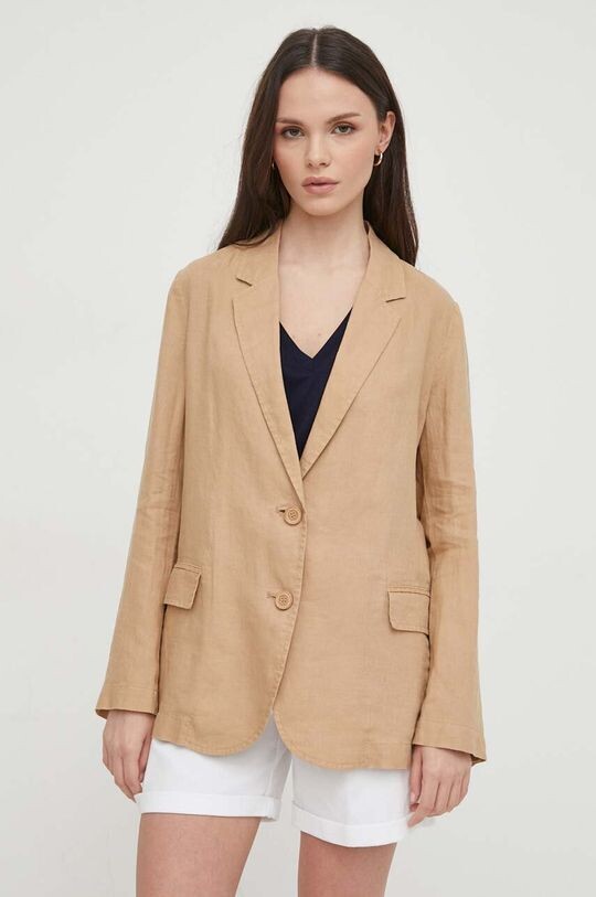 Льняная куртка United Colors of Benetton, бежевый
Льняная куртка United Colors of Benetton, бежевый