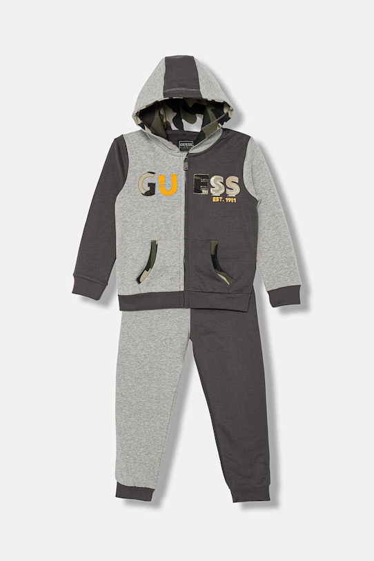Детский хлопковый спортивный костюм Guess, серый
Детский хлопковый спортивный костюм Guess, серый