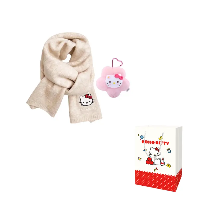 Шерстяной шарф Unisex Sanrio, априкот-кремовый
Шерстяной шарф Unisex Sanrio, априкот-кремовый