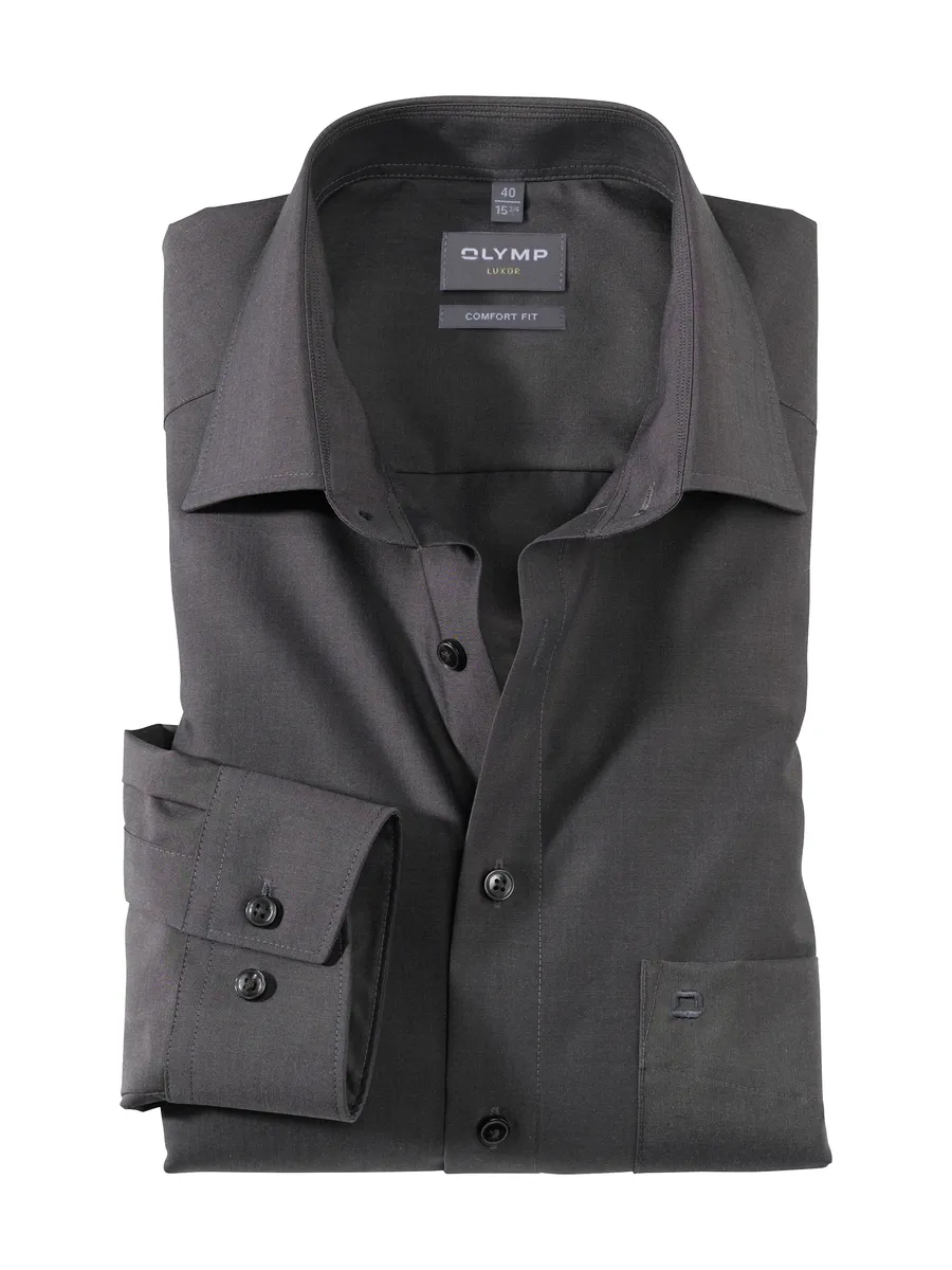 Рубашка деловая OLYMP "Luxor Comfort Fit", однотонная, негладкая, с нагрудным карманом, антрацит
Рубашка деловая OLYMP "Luxor Comfort Fit", однотонная, негладкая, с нагрудным карманом, антрацит