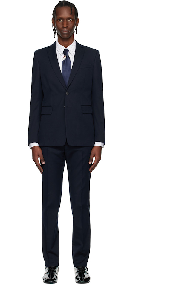 Костюм из шерстяной смеси Dries Van Noten, темно-синий
Костюм из шерстяной смеси Dries Van Noten, темно-синий