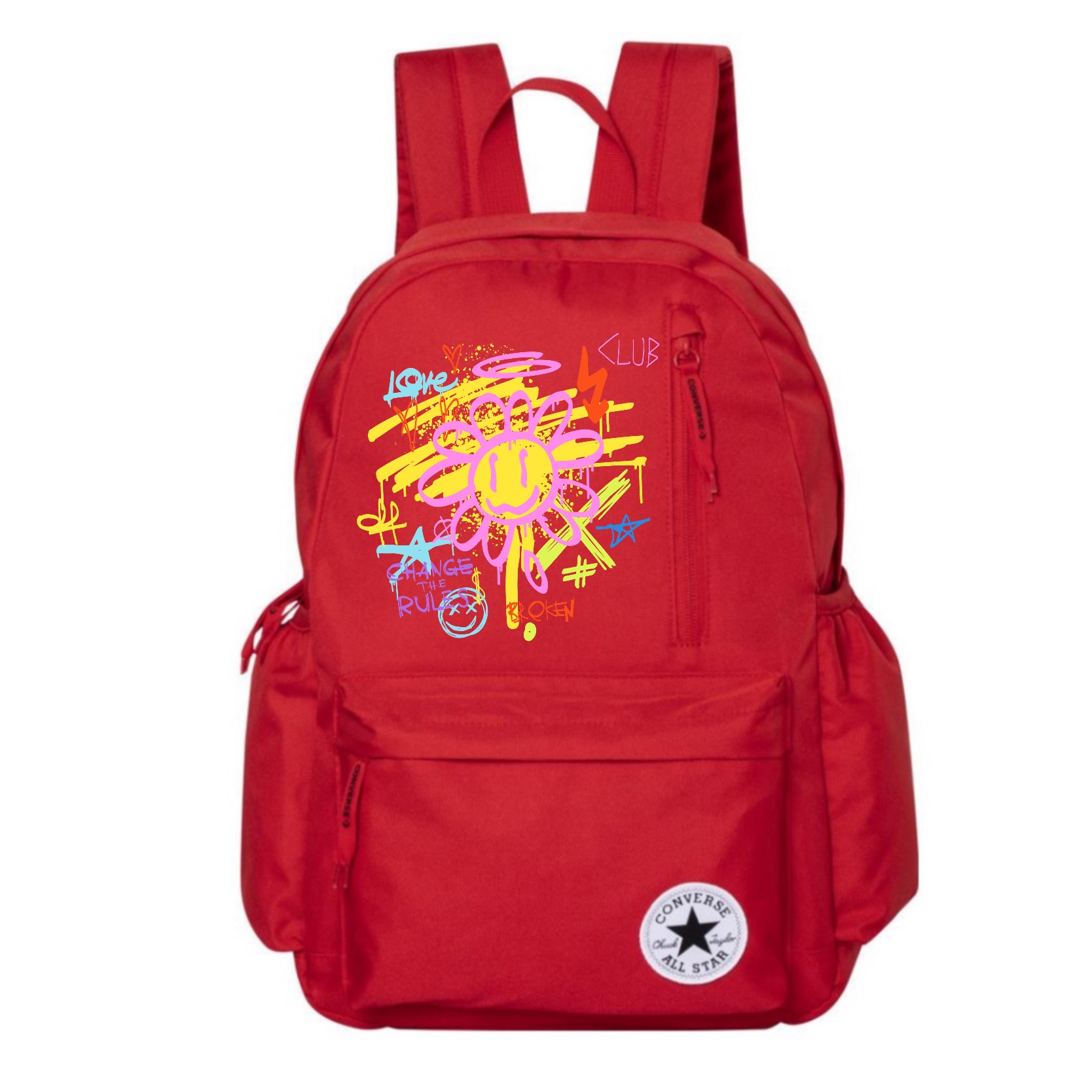 Converse Средний унисекс красный рюкзак из полиэстера, Graffiti Smiley Face
Converse Средний унисекс красный рюкзак из полиэстера, Graffiti Smiley Face