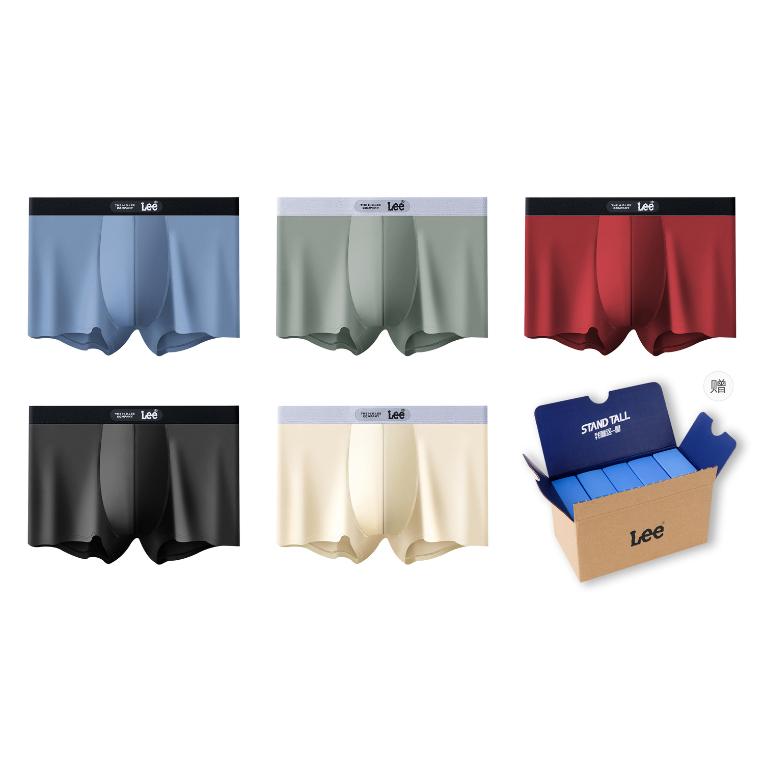 Мужские трусы 5 пар подарочный набор Lee, белый
Мужские трусы 5 пар подарочный набор Lee, белый