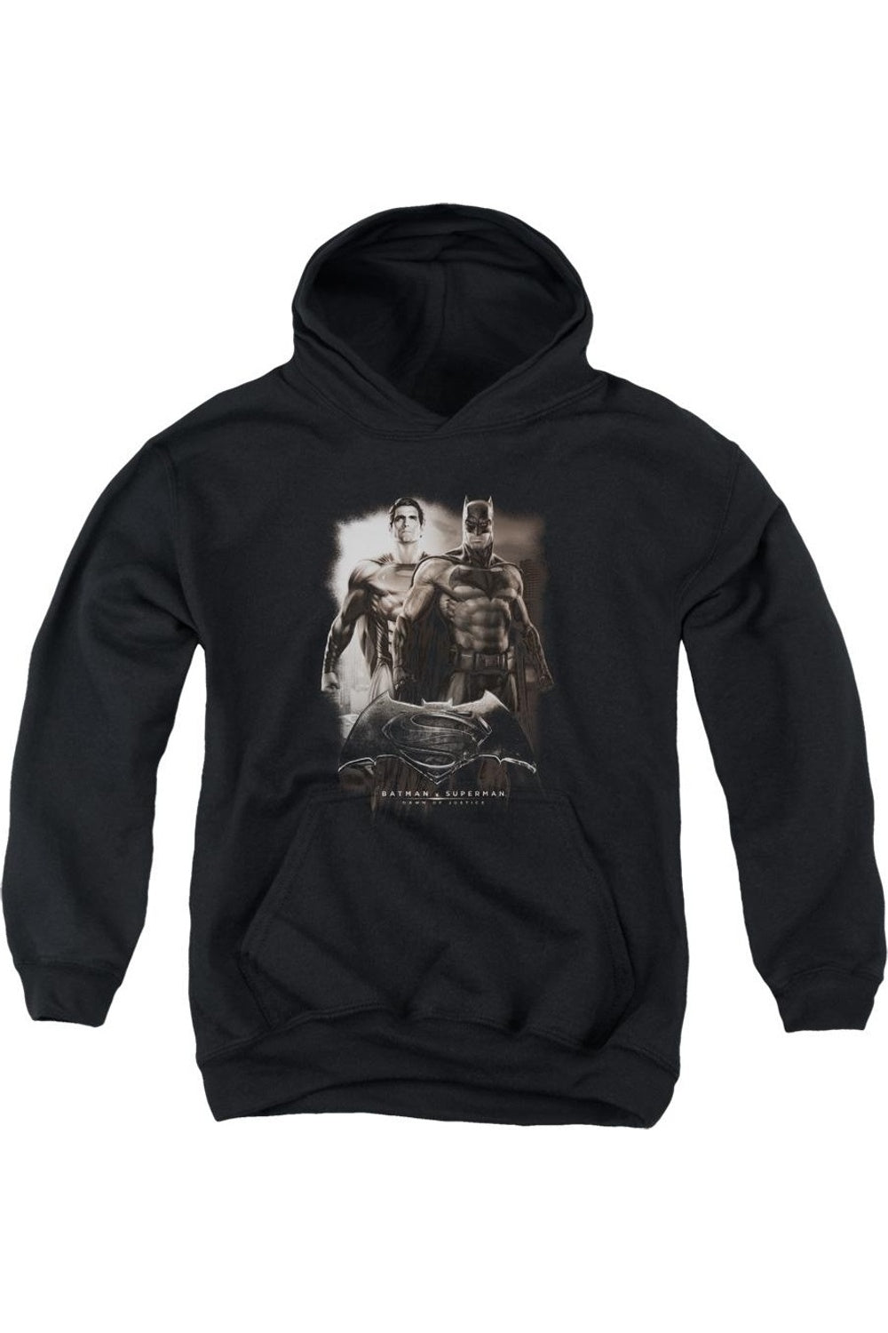 Бэтмен против Супермена: Начало молодежная толстовка с капюшоном Gildan, черный
Бэтмен против Супермена: Начало молодежная толстовка с капюшоном Gildan, черный