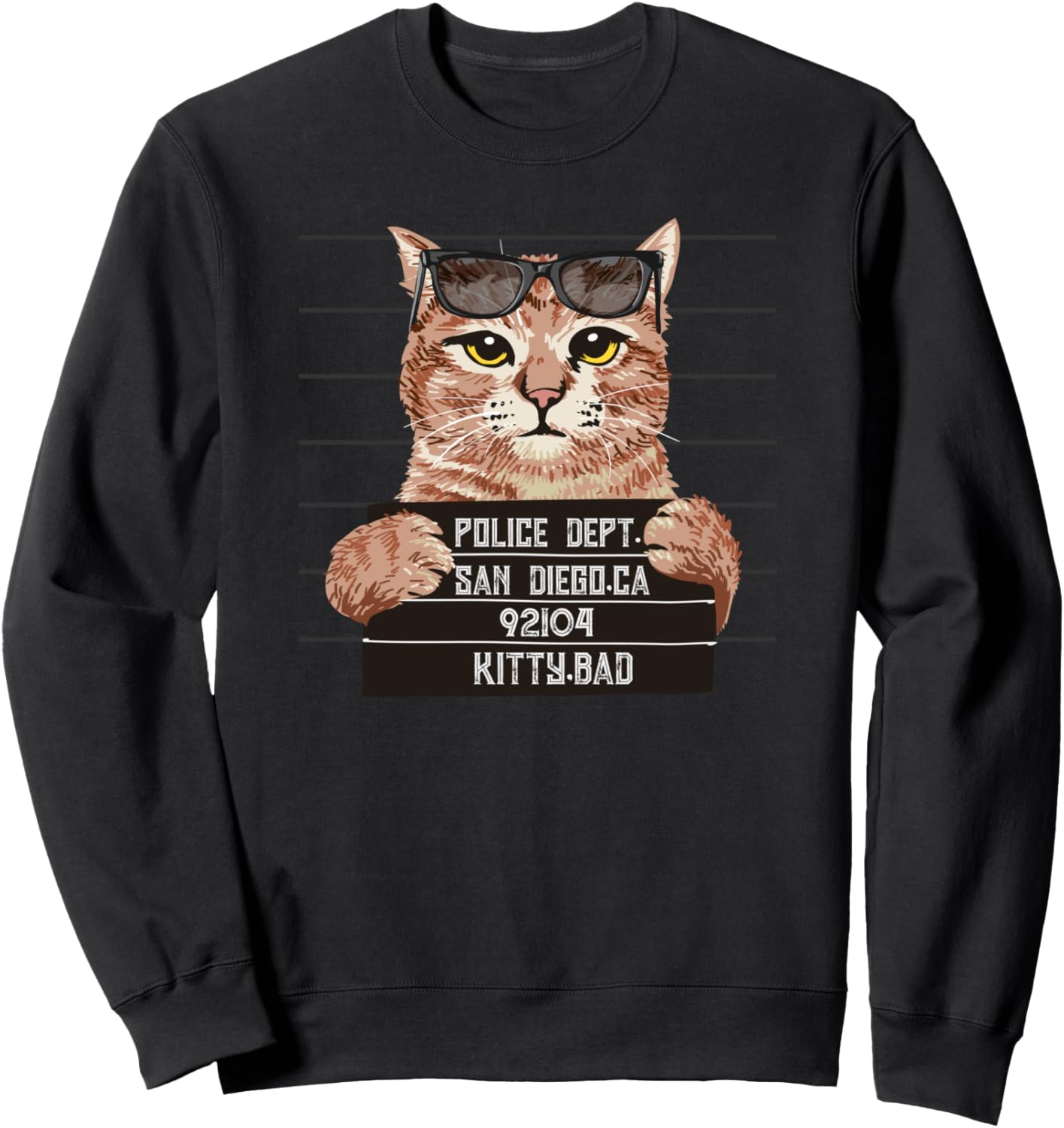 Фотография полицейского участка Плохая кошечка (Bad Kitty Mugshot) Департамента полиции Сан-Диего. Забавная толстовка с котом Cosmic Frogs Tees, черный
Фотография полицейского участка Плохая кошечка (Bad Kitty Mugshot) Департамента полиции Сан-Диего. Забавная толстовка с котом Cosmic Frogs Tees, черный