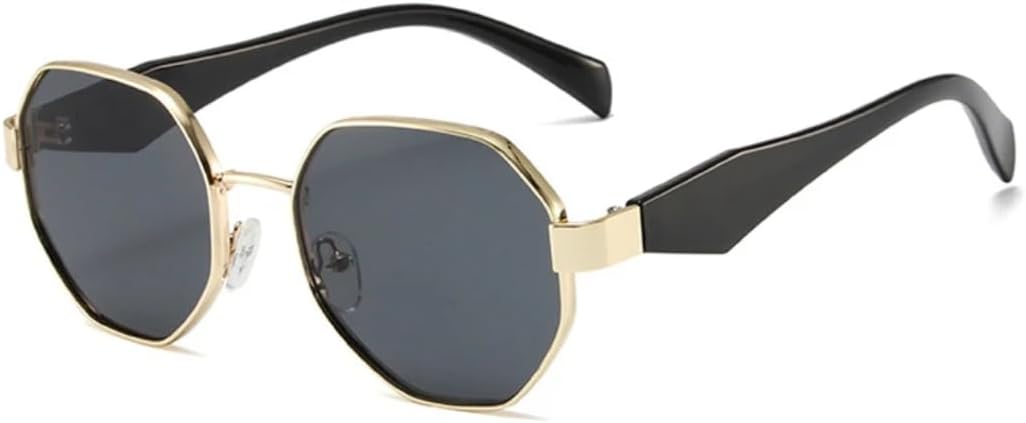 Солнцезащитные очки с защитой UV400 | Металлические круглые, в стиле панк, с металлическими шарнирами | Для женщин и мужчин, для занятий спортом на открытом воздухе и вождения DSVIGF, Gold-black
Солнцезащитные очки с защитой UV400 | Металлические круглые, в стиле панк, с металлическими шарнирами | Для женщин и мужчин, для занятий спортом на открытом воздухе и вождения DSVIGF, Gold-black