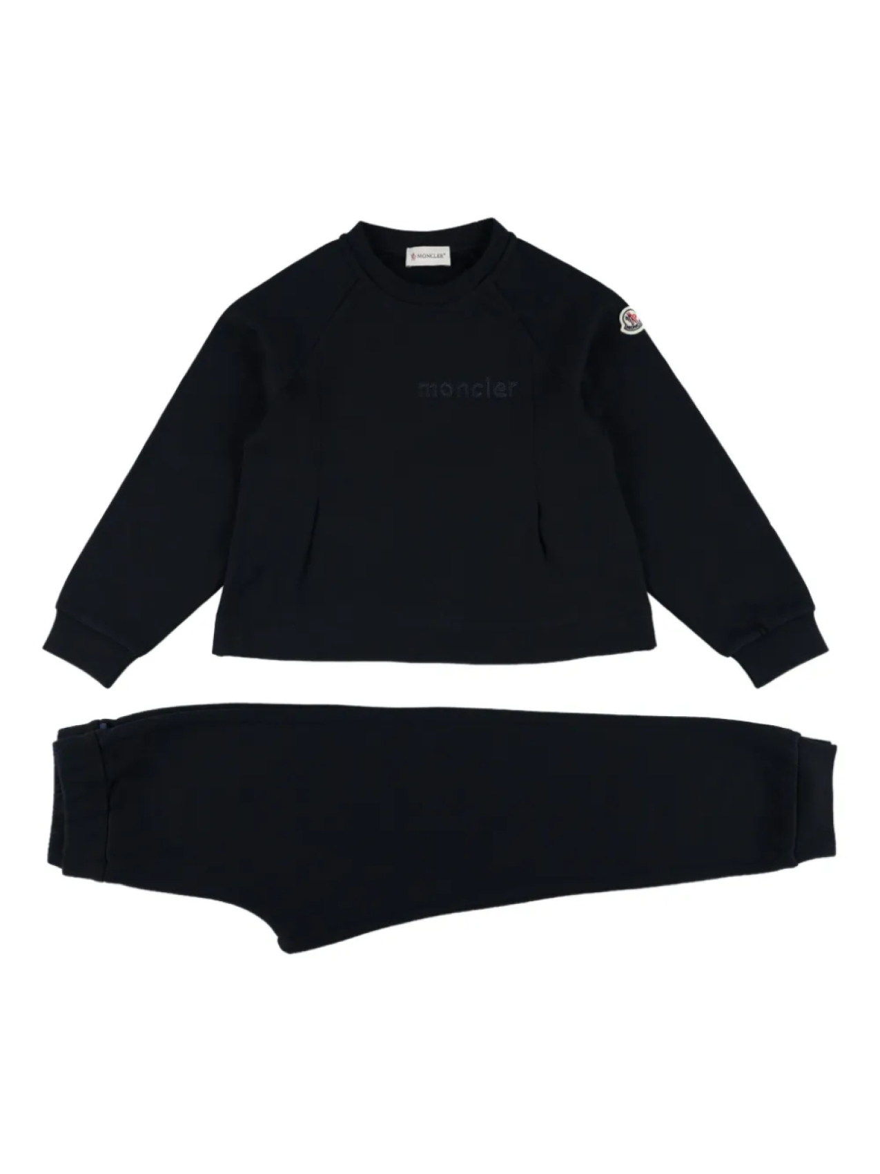 Moncler Enfant спортивный костюм с вышитым логотипом, черный 
Moncler Enfant спортивный костюм с вышитым логотипом, черный