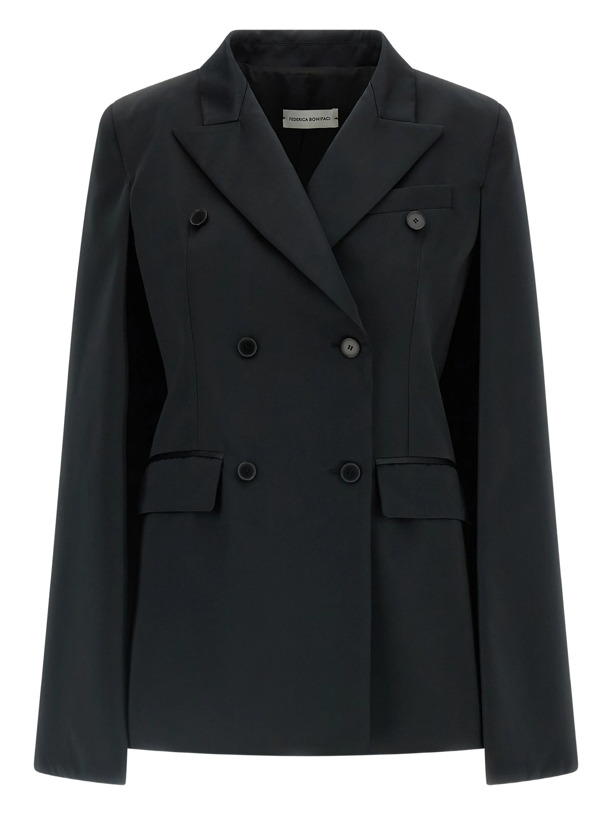 Двубортный пиджак Federica Bonifaci, черный
Двубортный пиджак Federica Bonifaci, черный