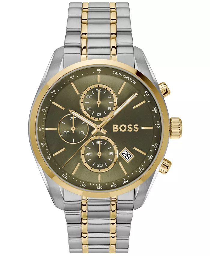 Мужские часы Grand Prix 44 Quartz Chronograph с хронографом, кварцевые, двухцветные из нержавеющей стали, диаметр 44.50 мм Hugo Boss
Мужские часы Grand Prix 44 Quartz Chronograph с хронографом, кварцевые, двухцветные из нержавеющей стали, диаметр 44.50 мм Hugo Boss