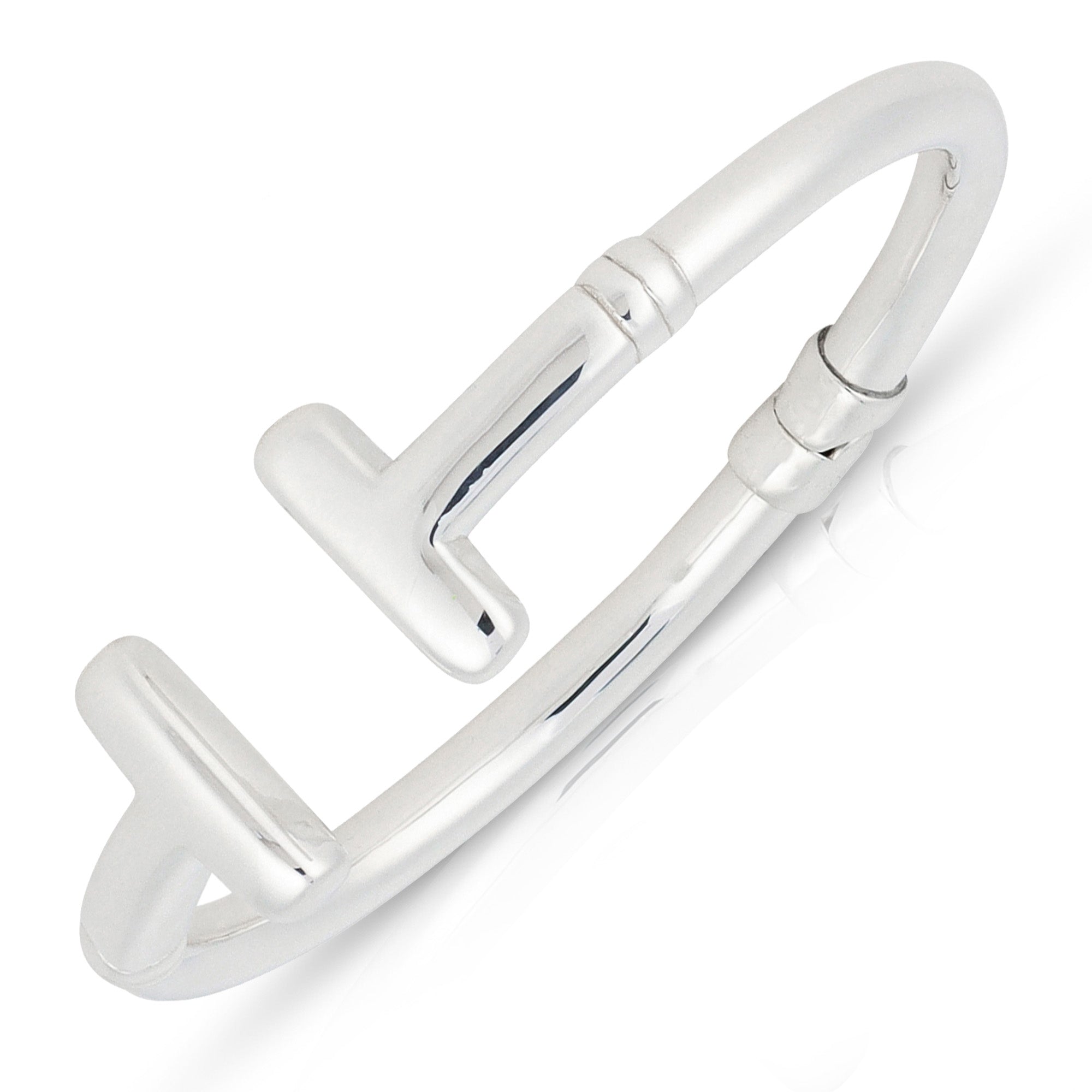 Браслет-браслет из стерлингового серебра с открытой планкой и застежкой-шарниром Maxcolor, серебряный
Браслет-браслет из стерлингового серебра с открытой планкой и застежкой-шарниром Maxcolor, серебряный