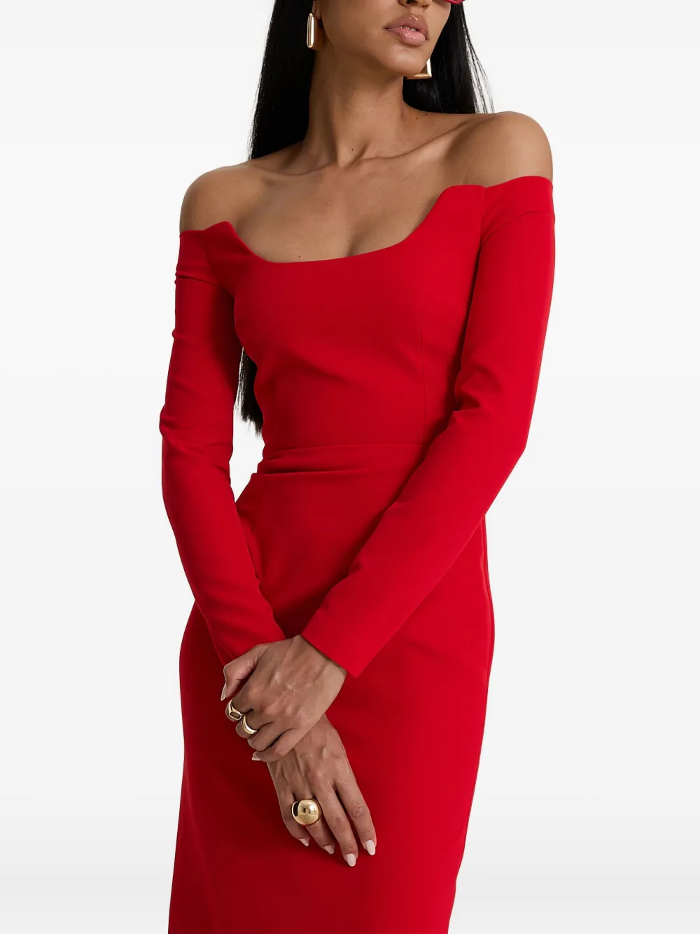 Платье макси Red Salvage с открытыми плечами и длинными рукавами MOOS STUDIO, красный
Платье макси Red Salvage с открытыми плечами и длинными рукавами MOOS STUDIO, красный