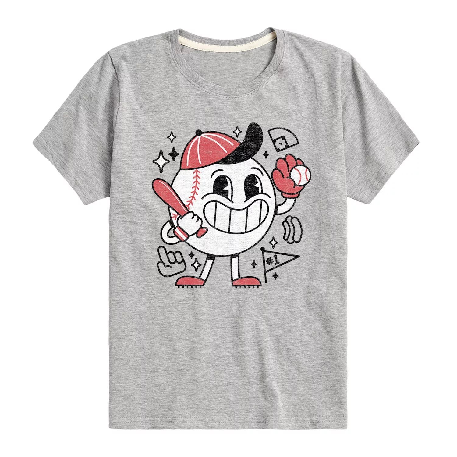 Футболка с изображением бейсбольного талисмана для мальчиков 8–20 лет Licensed Character, серый
Футболка с изображением бейсбольного талисмана для мальчиков 8–20 лет Licensed Character, серый