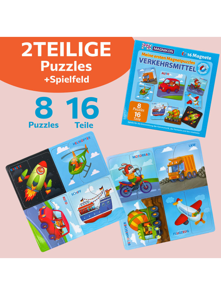 Первый большой пазл «Транспорт» из 2 частей с 16 магнитами - для детей от 3 лет
Первый большой пазл «Транспорт» из 2 частей с 16 магнитами - для детей от 3 лет