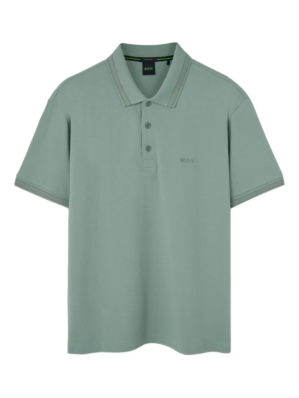 Хлопковая рубашка-поло BOSS, зеленый
Хлопковая рубашка-поло BOSS, зеленый