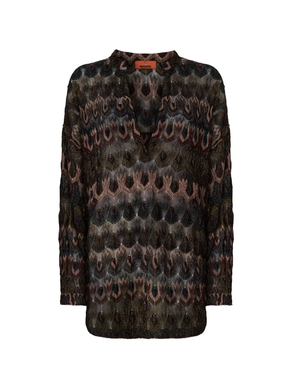 Блузка с V-образным вырезом и текстурой Missoni, черный
Блузка с V-образным вырезом и текстурой Missoni, черный