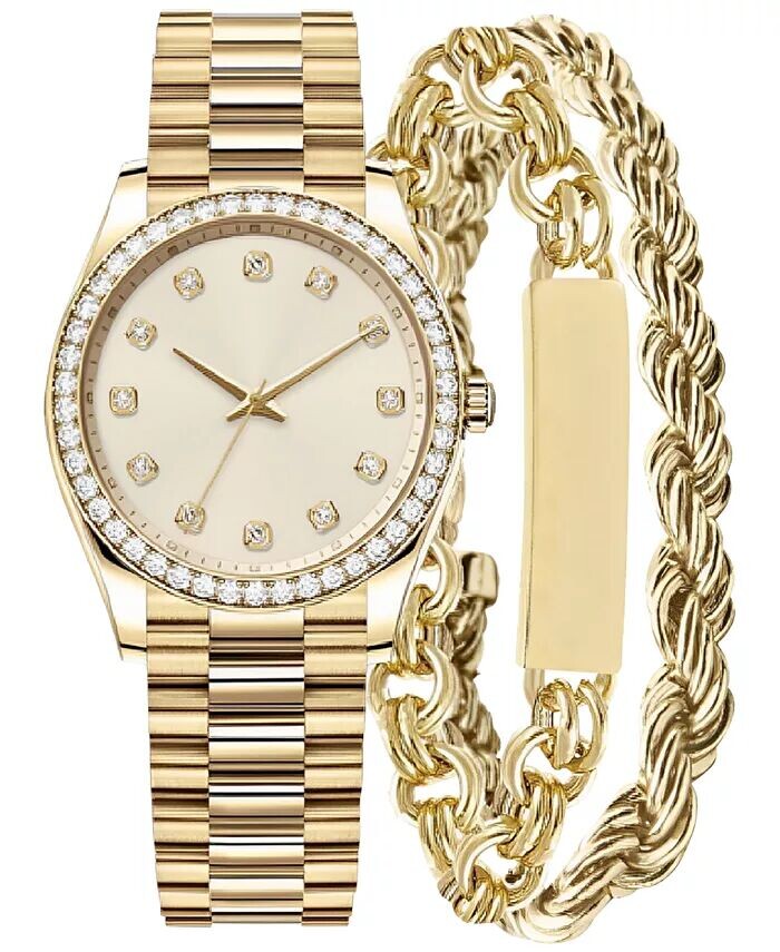 Подарочный набор женских часов с золотистым браслетом 46 мм Jones New York, золото
Подарочный набор женских часов с золотистым браслетом 46 мм Jones New York, золото