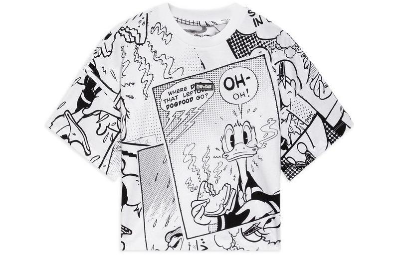 Футболка с рукавом дроп-плечо LiNing x Disney женская черно-белая 
Футболка с рукавом дроп-плечо LiNing x Disney женская черно-белая