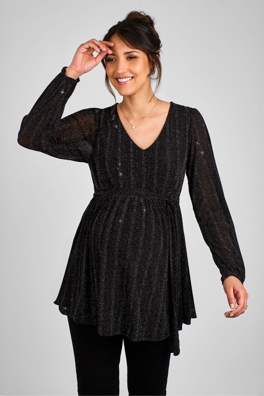 Блестящий топ для беременных Jojo Maman Bébé, черный
Блестящий топ для беременных Jojo Maman Bébé, черный