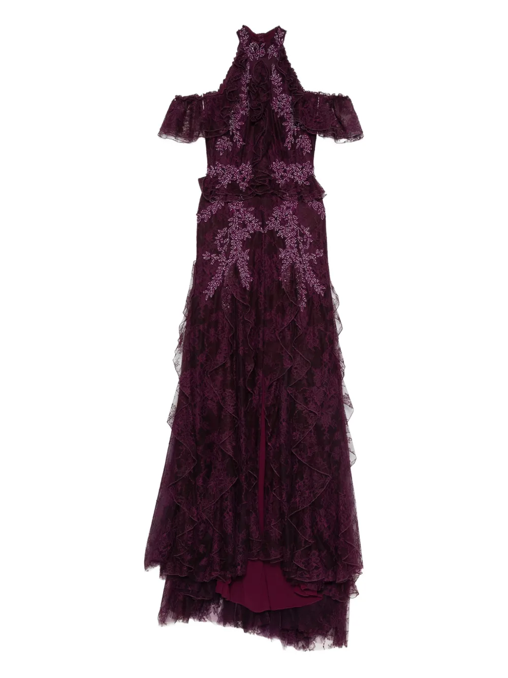 Платье с оборками, украшенное бисером Costarellos, фиолетовый
Платье с оборками, украшенное бисером Costarellos, фиолетовый