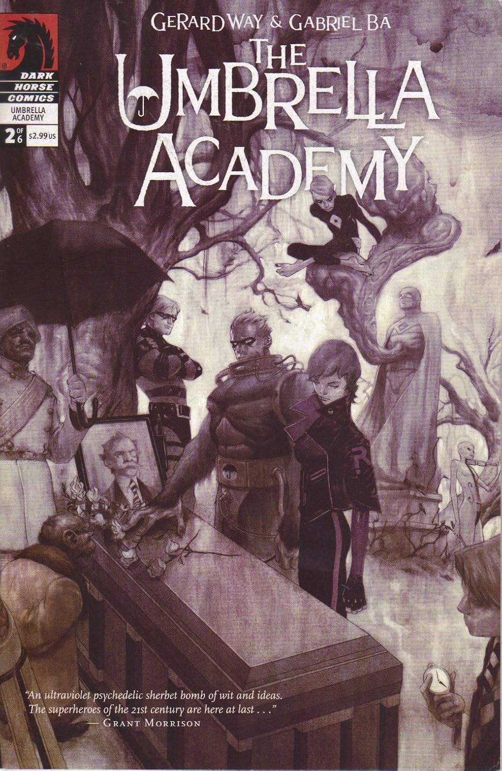 My Chemical Romance's Gerard Way presents The Umbrella Academy Apocalypse Suite #2: We Only See Each Other at Weddings and Funerals (Dark Horse)
My Chemical Romance's Gerard Way presents The Umbrella Academy Apocalypse Suite #2: We Only See Each Other at Weddings and Funerals (Dark Horse)