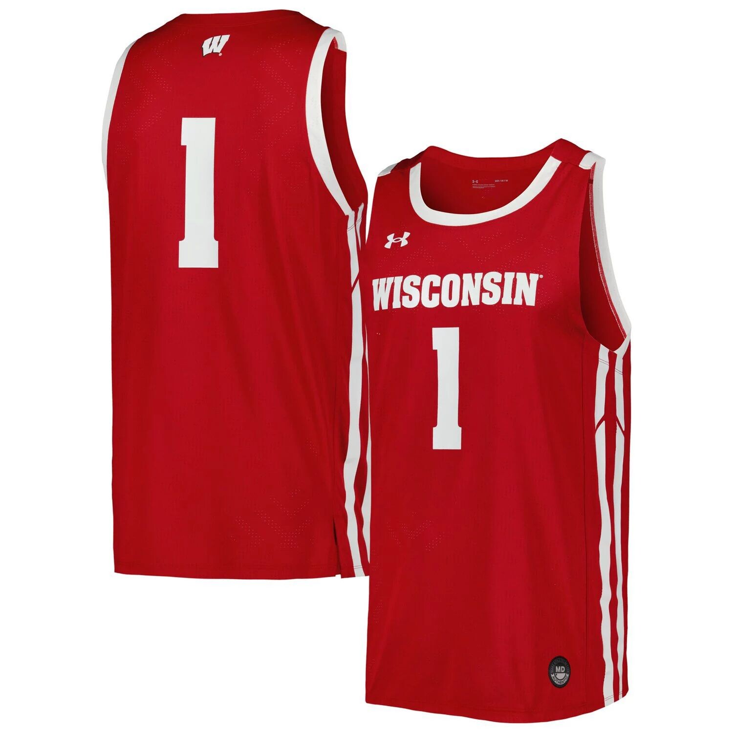 Мужская баскетбольная майка Red Wisconsin Badgers реплика Under Armour 
Мужская баскетбольная майка Red Wisconsin Badgers реплика Under Armour