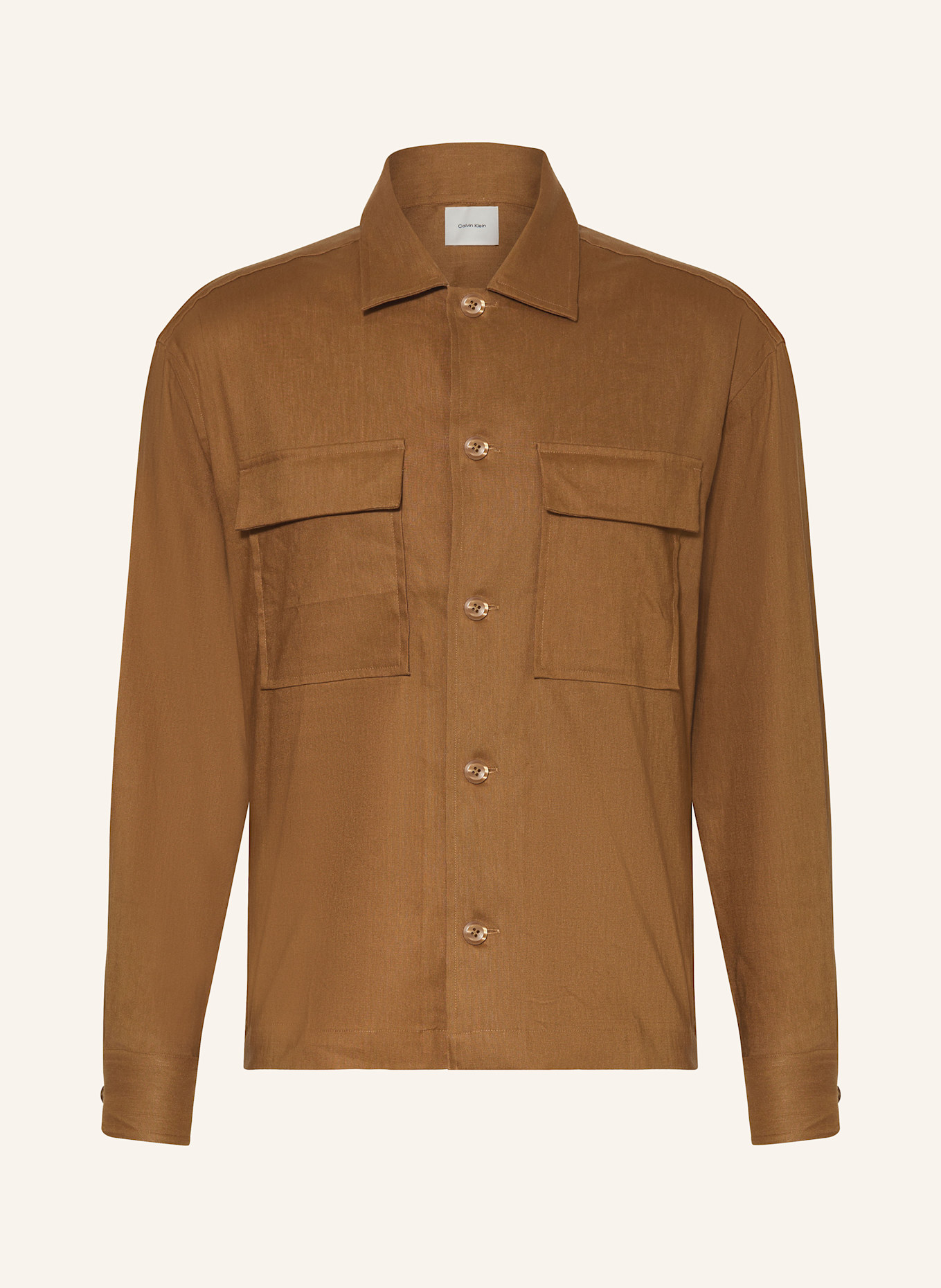 Верхняя куртка с льном Calvin Klein, коричневый
Верхняя куртка с льном Calvin Klein, коричневый