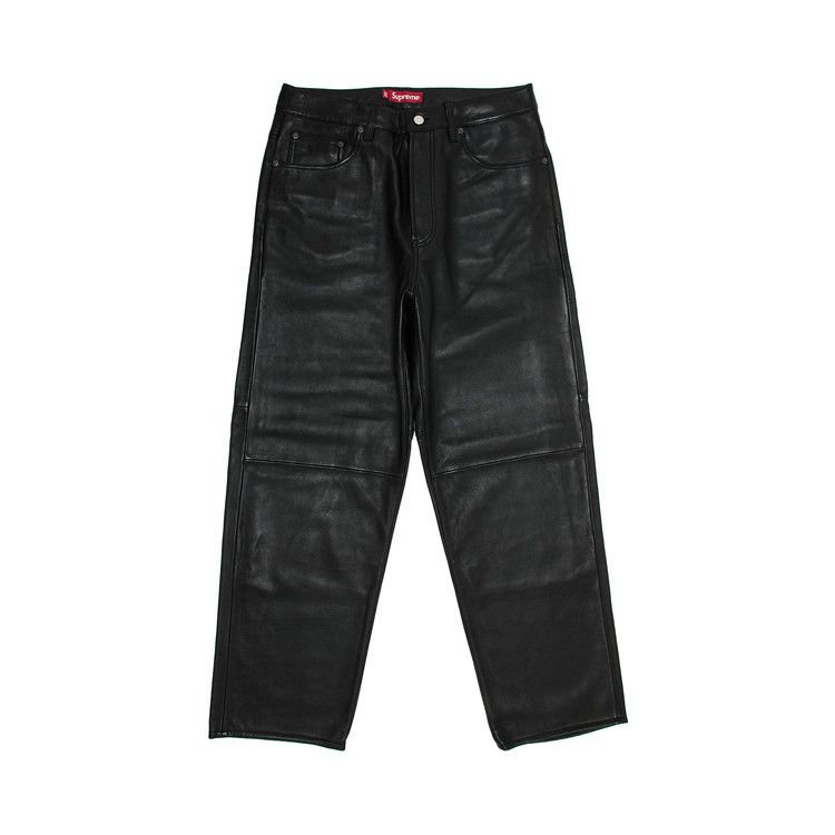 Джинсы Supreme Leather Baggy 5-Pocket Jean, Black 
Джинсы Supreme Leather Baggy 5-Pocket Jean, Black