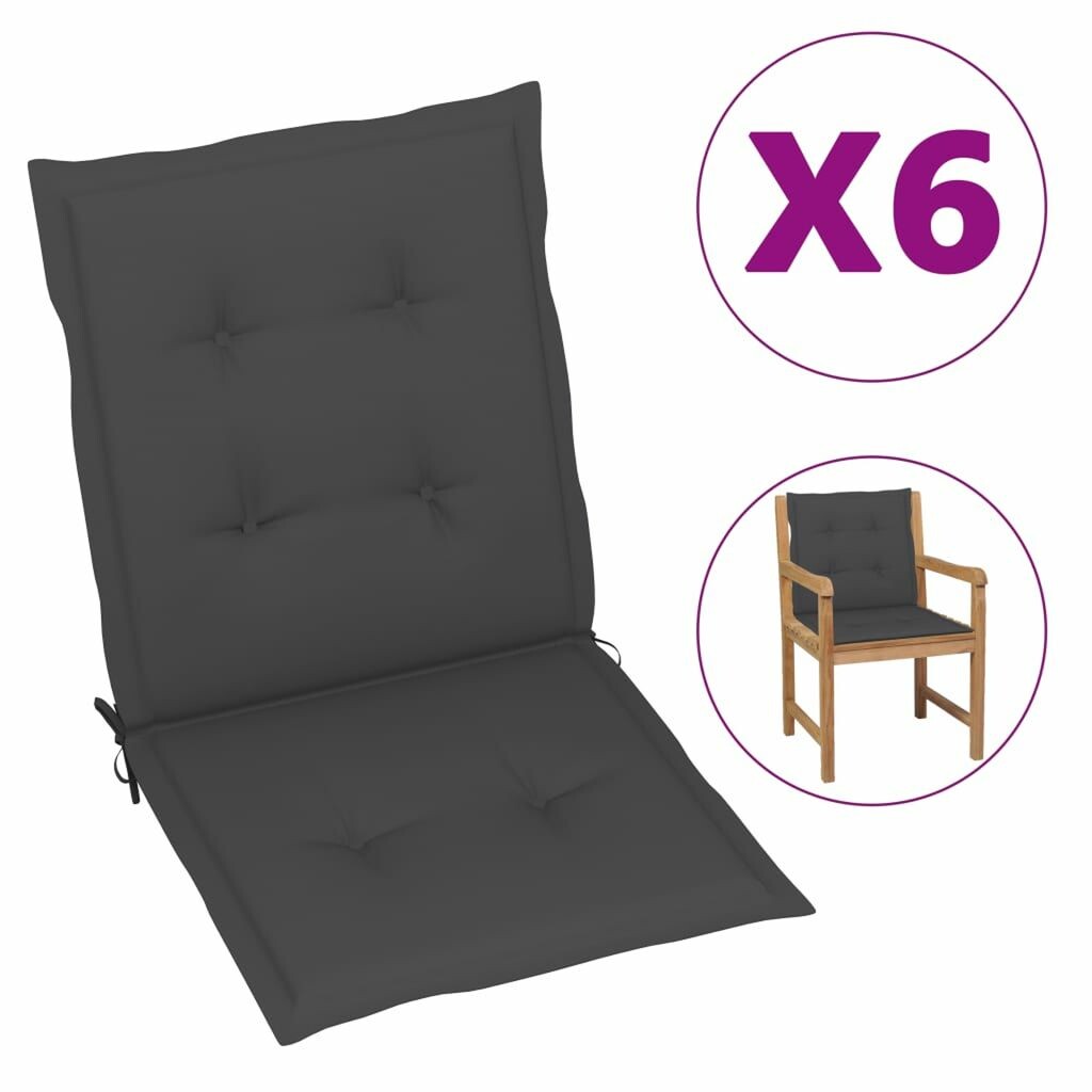 Подушки на садовые стулья 6 шт кремовые 50х50х3 см ткань Оксфорд Vidaxl, серебро
Подушки на садовые стулья 6 шт кремовые 50х50х3 см ткань Оксфорд Vidaxl, серебро