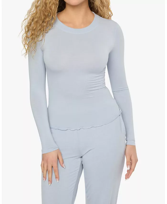 Женский топ с длинными рукавами и круглым вырезом WeWoreWhat, синий
Женский топ с длинными рукавами и круглым вырезом WeWoreWhat, синий