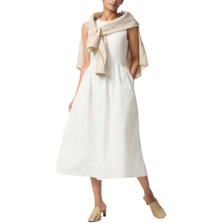 UNIQLO Женское белое платье без рукавов
UNIQLO Женское белое платье без рукавов