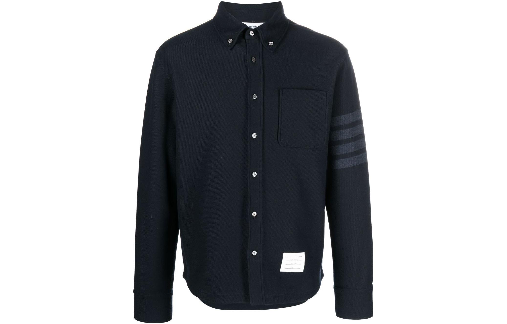 Хлопковая рубашка с длинными рукавами THOM BROWNE, Морской синий
Хлопковая рубашка с длинными рукавами THOM BROWNE, Морской синий