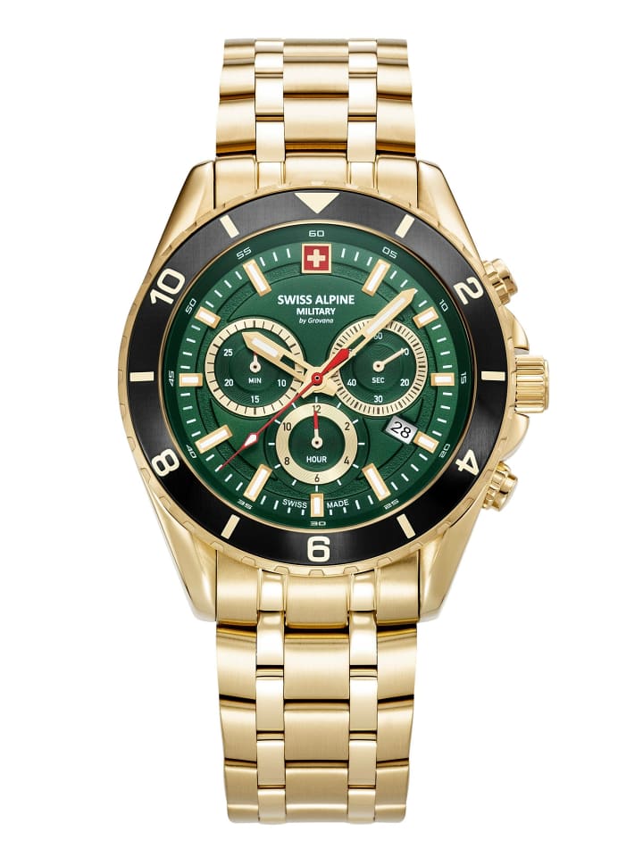 Swiss Alpine Military by Grovana Мужские аналоговые часы в золотом исполнении
Swiss Alpine Military by Grovana Мужские аналоговые часы в золотом исполнении