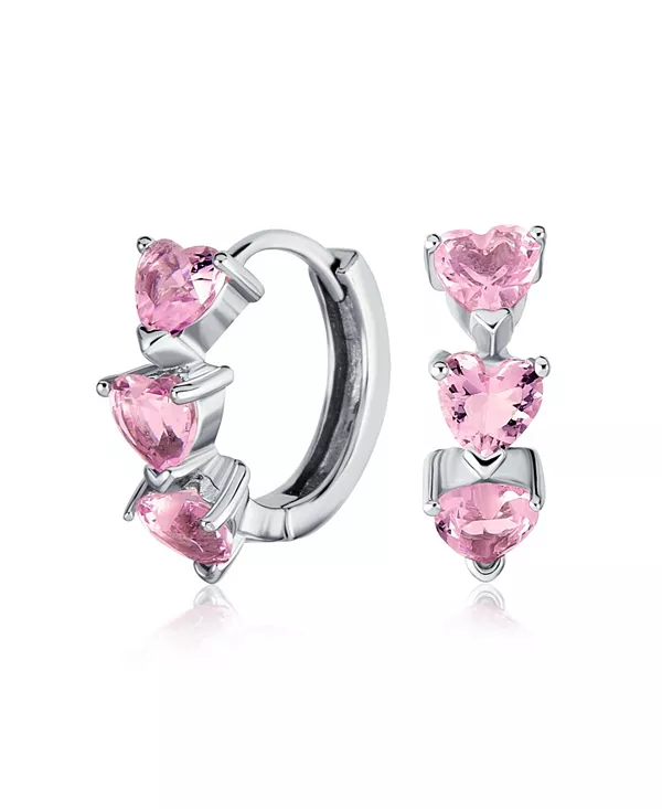 Романтичные розовые серьги-кольца с фианитами в форме сердца, маленькие, из стерлингового серебра Bling Jewelry, pink
Романтичные розовые серьги-кольца с фианитами в форме сердца, маленькие, из стерлингового серебра Bling Jewelry, pink