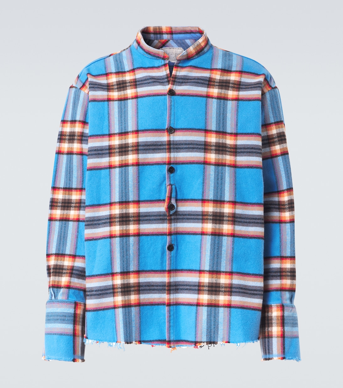 Клетчатая хлопковая рубашка Greg Lauren, Blue Plaid
Клетчатая хлопковая рубашка Greg Lauren, Blue Plaid