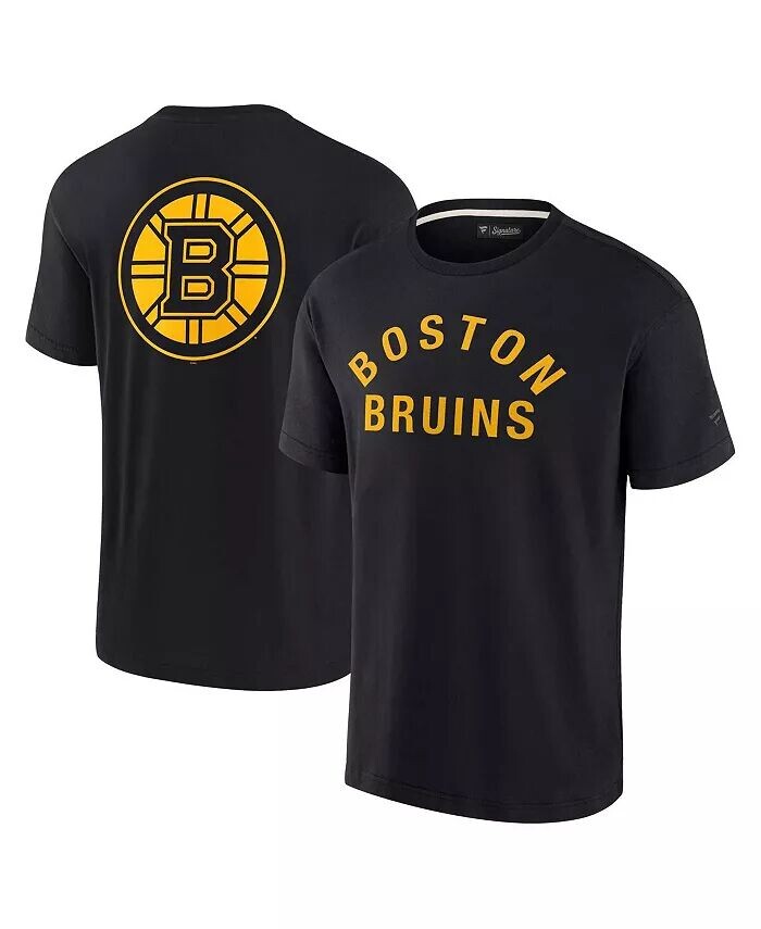 Мужская и женская черная футболка Boston Bruins Super Soft с коротким рукавом Fanatics Signature
Мужская и женская черная футболка Boston Bruins Super Soft с коротким рукавом Fanatics Signature