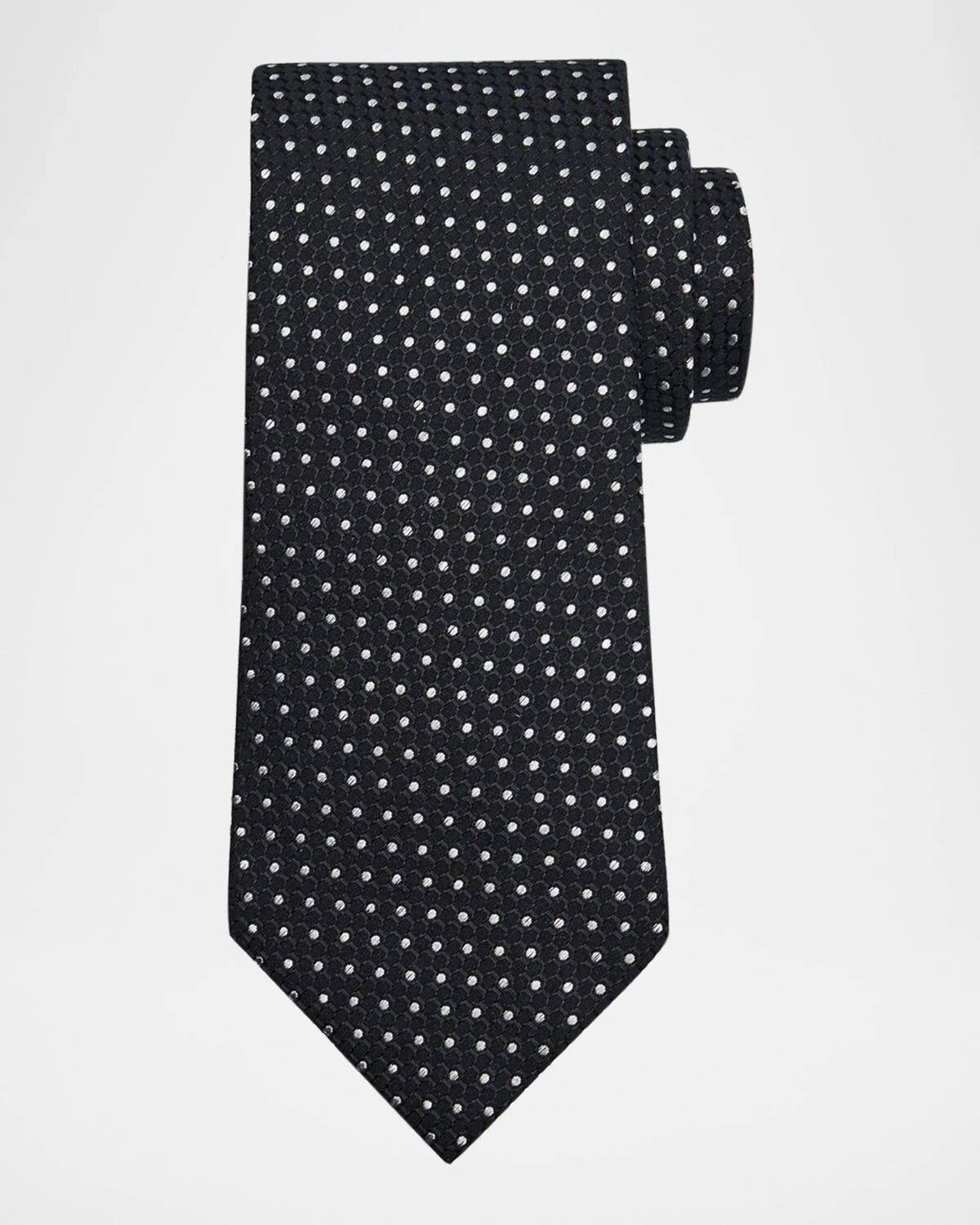 Мужской шелковый галстук в горошек Tom Ford, черный
Мужской шелковый галстук в горошек Tom Ford, черный