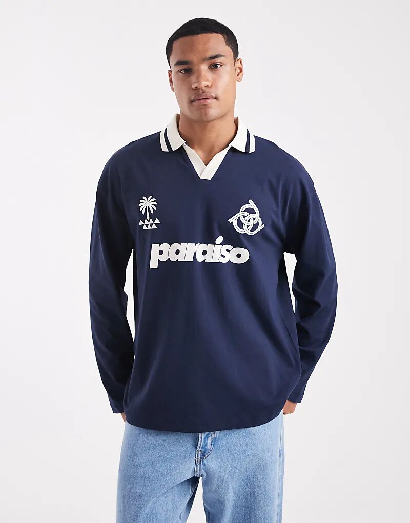 Свободное поло с длинными рукавами и спортивной графикой ASOS DESIGN темно-синего цвета
Свободное поло с длинными рукавами и спортивной графикой ASOS DESIGN темно-синего цвета