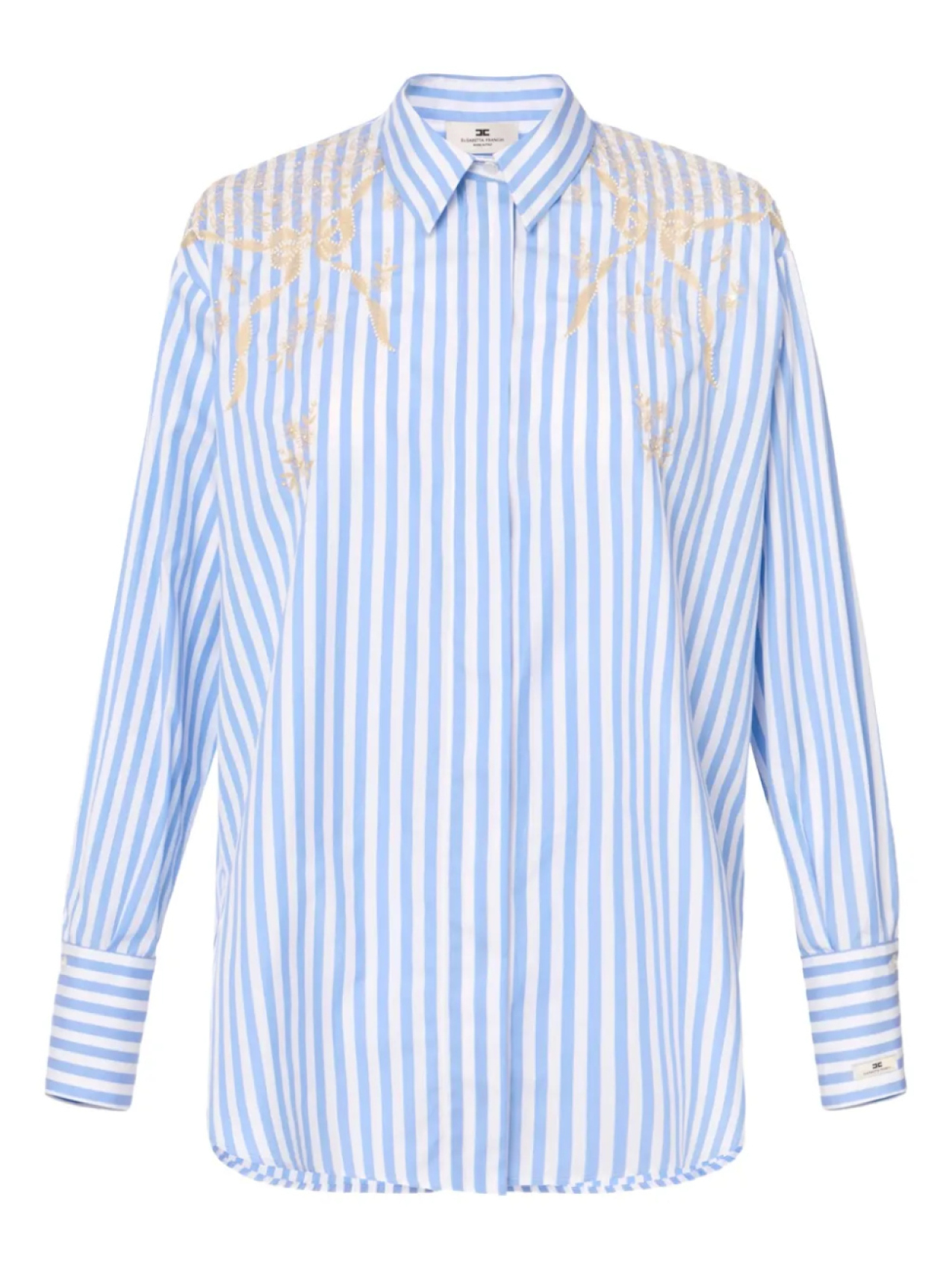 Elisabetta Franchi поплиновая рубашка, синий 
Elisabetta Franchi поплиновая рубашка, синий