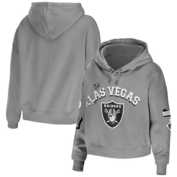 Серый худи с капюшоном cropped для женщин Las Vegas Raiders Wear By Erin Andrews
Серый худи с капюшоном cropped для женщин Las Vegas Raiders Wear By Erin Andrews