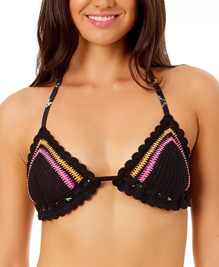 Треугольный купальник-бикини для юниоров, связанный крючком Salt + Cove, черный
Треугольный купальник-бикини для юниоров, связанный крючком Salt + Cove, черный